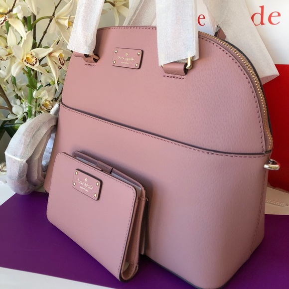 🌹Kate Spade Carli satchel Set Dusty Peony🌹 - Picture 2 of 7